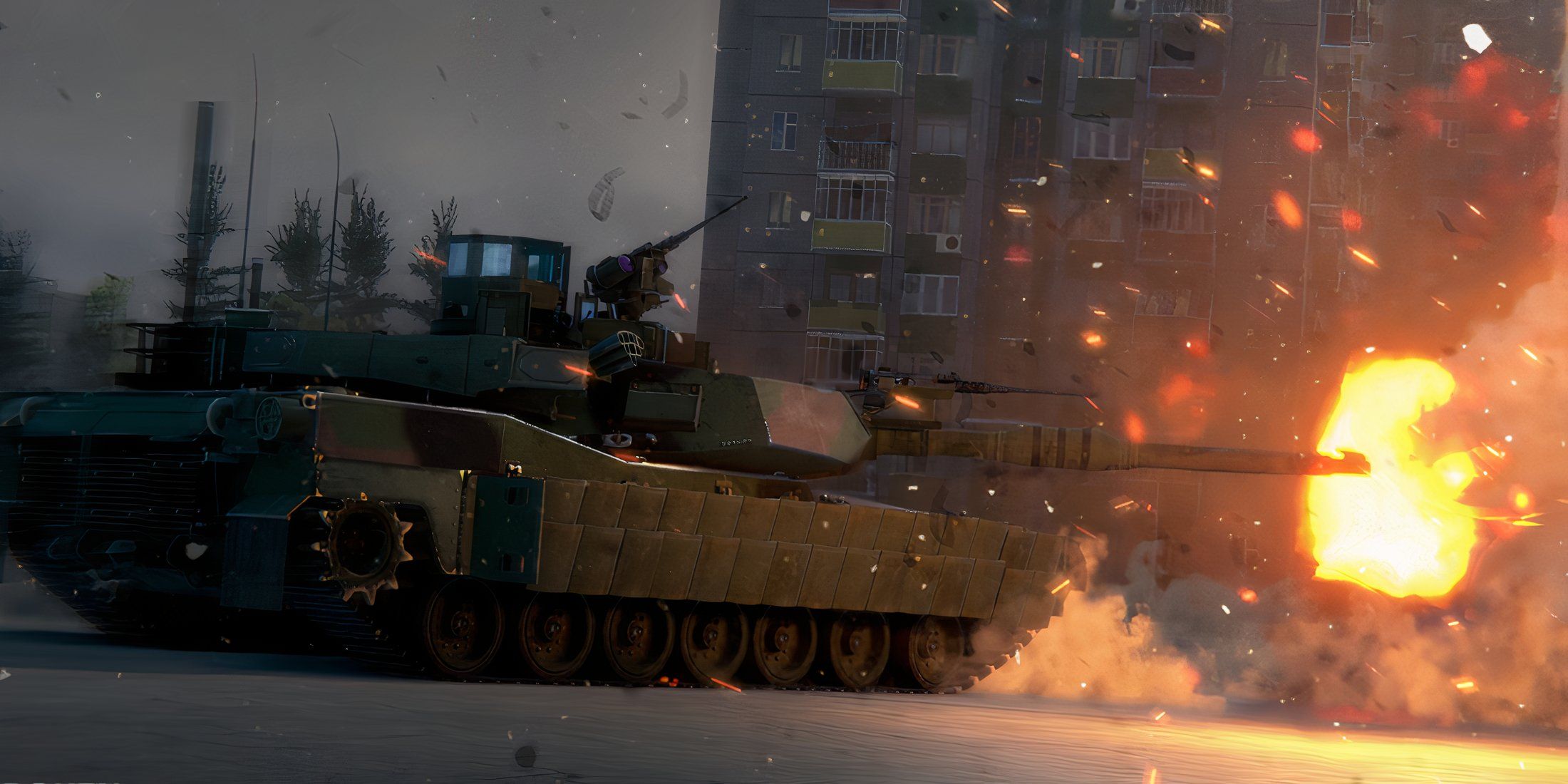 M1A1 tank in a broken arrow