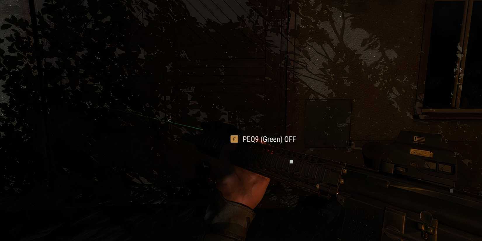 Look at the weapon laser and attachments. 