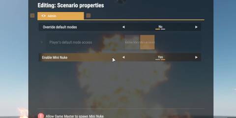 Game Master editor menu with FX Mod