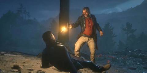 Micah shoots low Honor Arthur in Red Dead Redemption 2