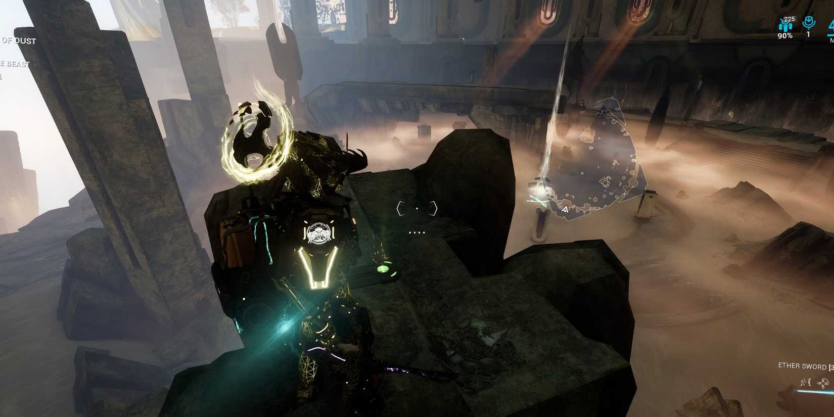 Fragmented Arena, Fragment on top of pillar.