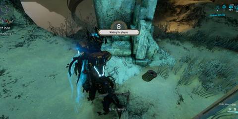 Undercroft, Fragment in front of pillar. 