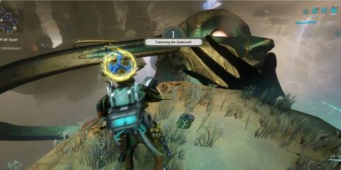 Undercroft, Fragment in front of statue head.