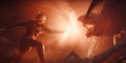 Ciri fighting The Bauk monster in Witcher 4