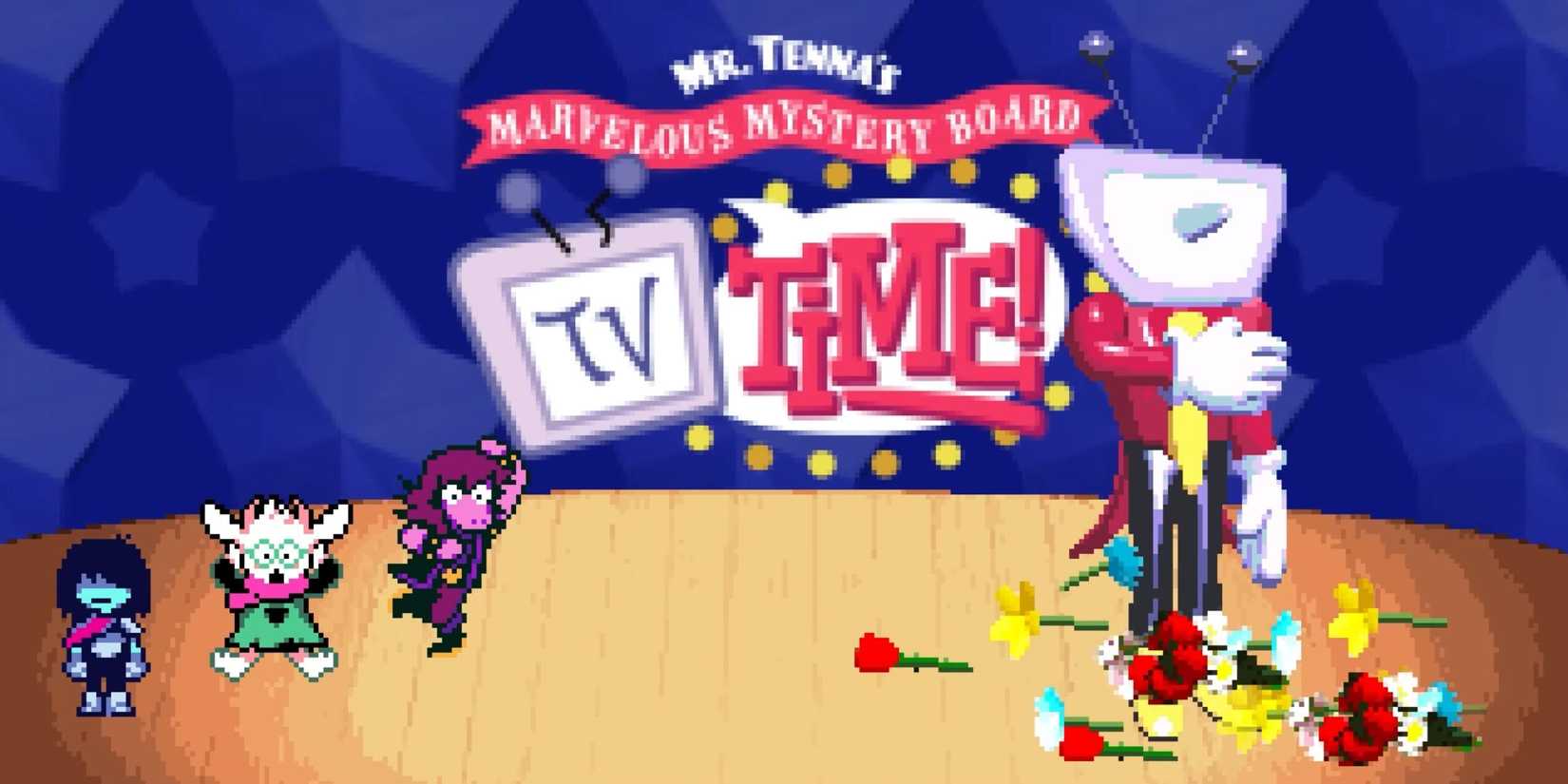 Mr. Ant Tenna is showered with flowers by his own audience - Deltarune