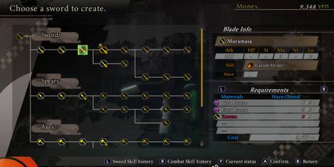 Muramasa weapon in Raidou Remastered The Mystery of the Soulless Army