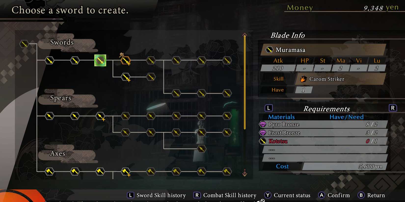 Muramasa weapon in Raidou Remastered The Mystery of the Soulless Army