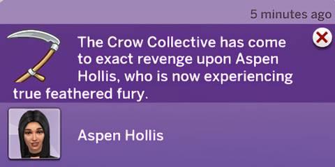 Murder of crows The Sims 4 rare death