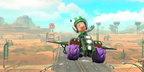 Mushroom Cup Mario Kart World Baby Luigi with Yoshi's