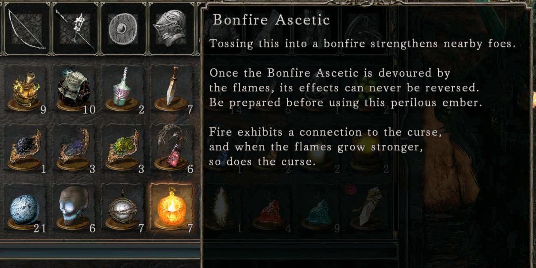 Dark Souls 2 bonfire ascetic