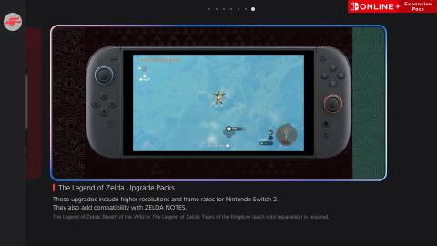 nintendo switch 2 zelda upgrade pack nintendo switch online app