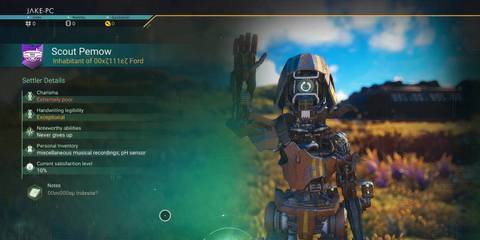 No Man's Sky Settler Personalities