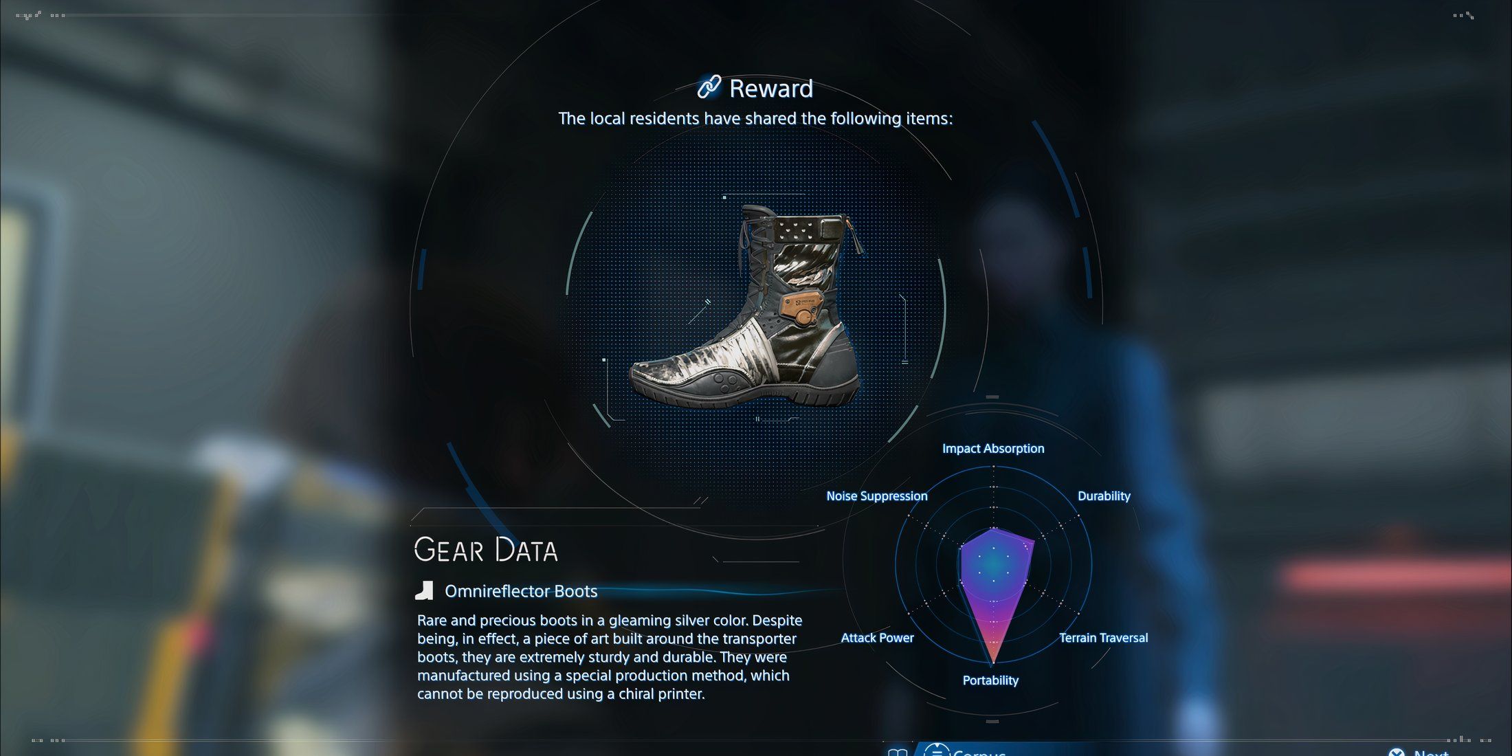 Omnireflector Boots in Death Stranding 2 On the Beach