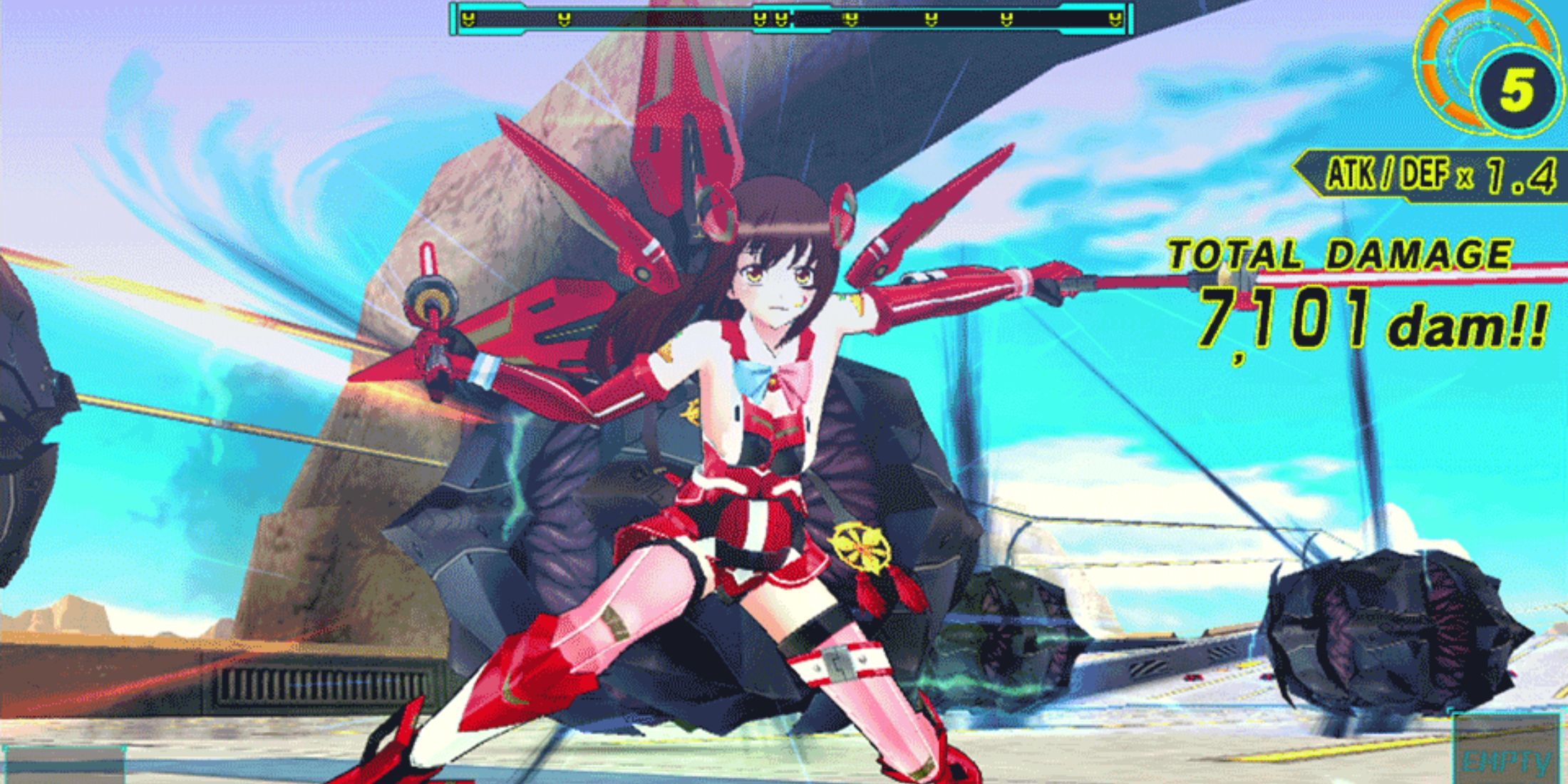 One of the game's many playable girls in her human form - Drive Girls