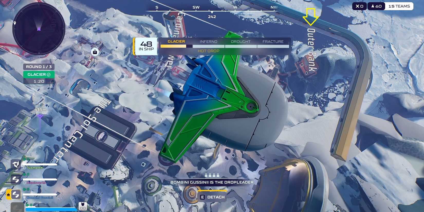 Outer Bank Glacier - Best Drop Zone Splitgate 2 Battle Royale