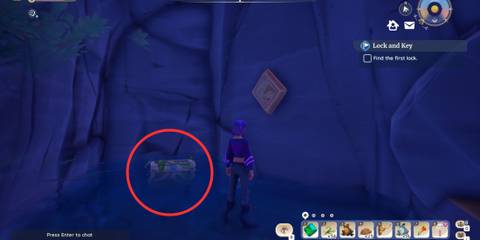 Water Key chest location in Palia's Lock and Key quest