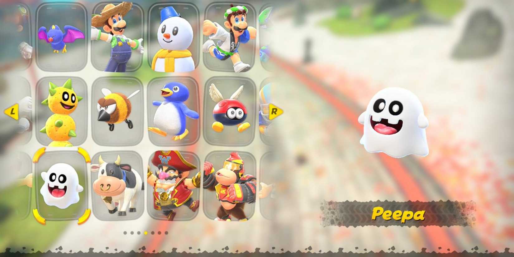 peepa in mario kart world