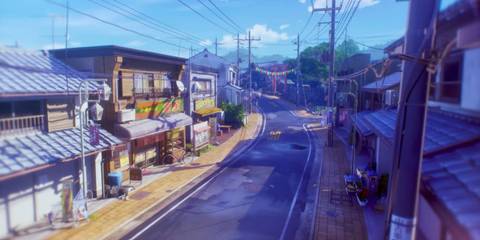 A street in Inaba from the teaser for Persona 4 Revival