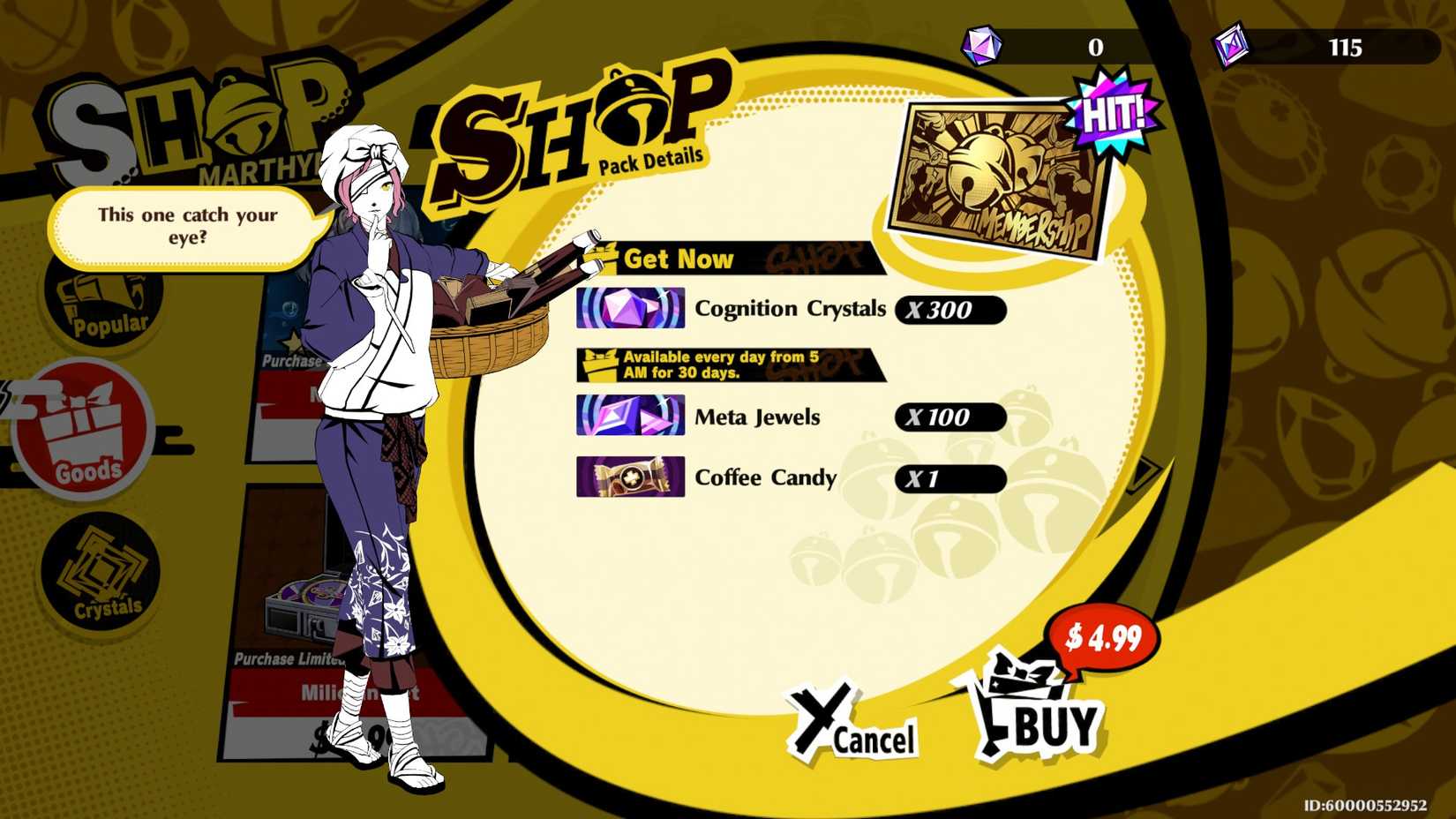 Persona 5 The Phantom X Rewards Card