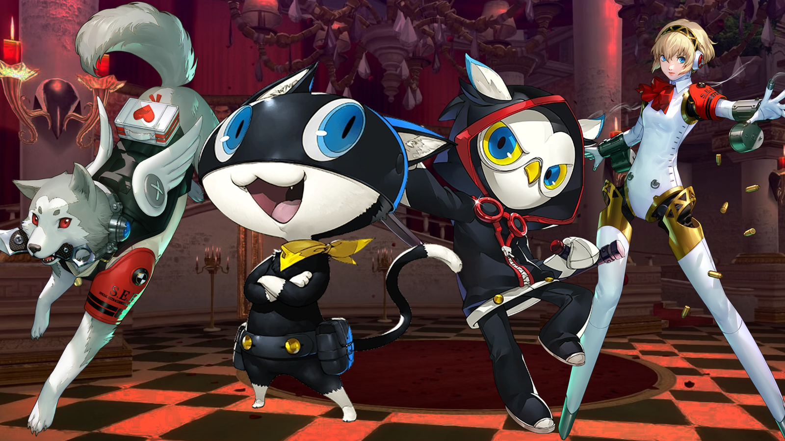 Persona Mascots Standing Together