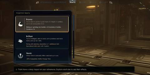 Picking traits in The Outer Worlds 2