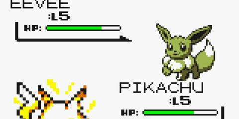 Pikachu vs Eevee in Pokemon Yellow