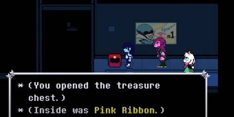 pink ribbon location in deltarune