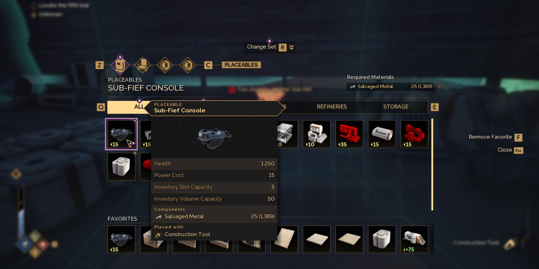 Place a sub -console in Dune Awakening.