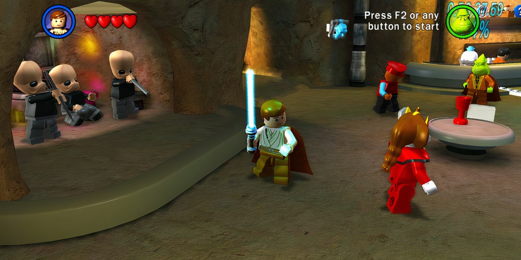 Playing as Obi-Wan in Lego Star Wars