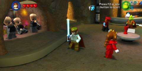Playing as Obi-Wan in Lego Star Wars