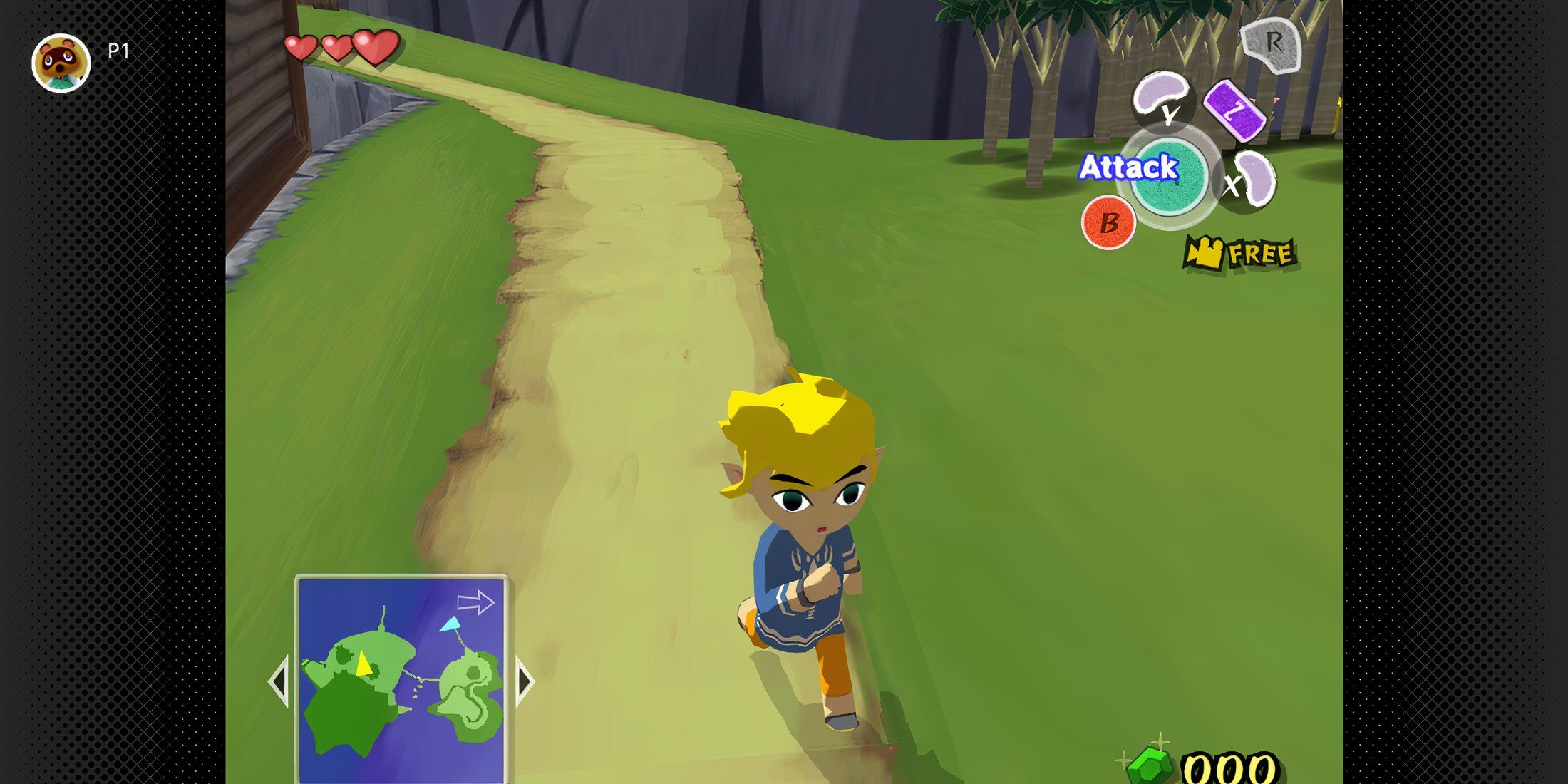 Playing in Wind Waker on Switch 2