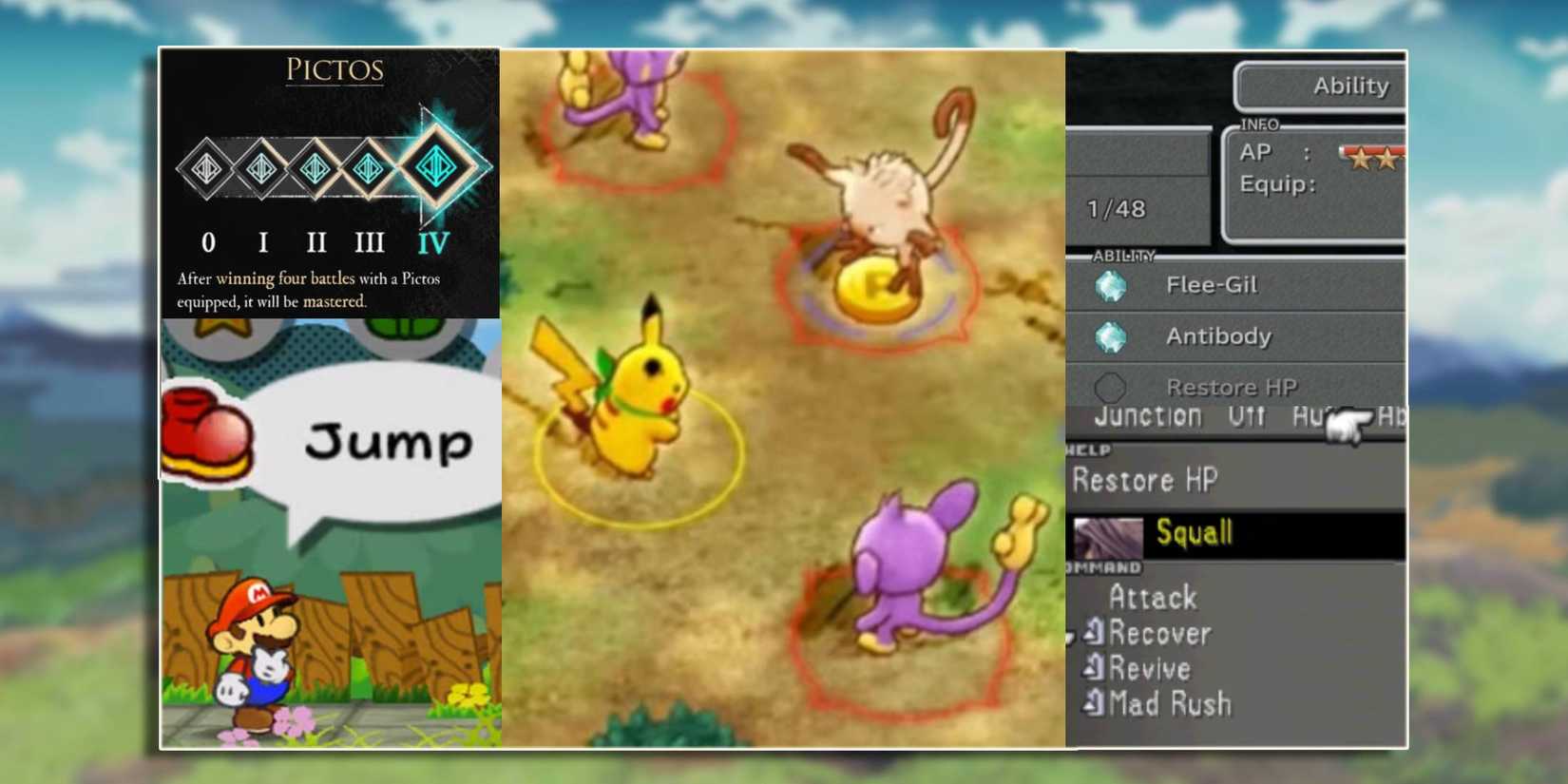 Pokemon RPG turn based exploration Pokemon only Final Fantasy 8 9 FF8 FF9 Paper Mario Clare Obscure Expedition 33