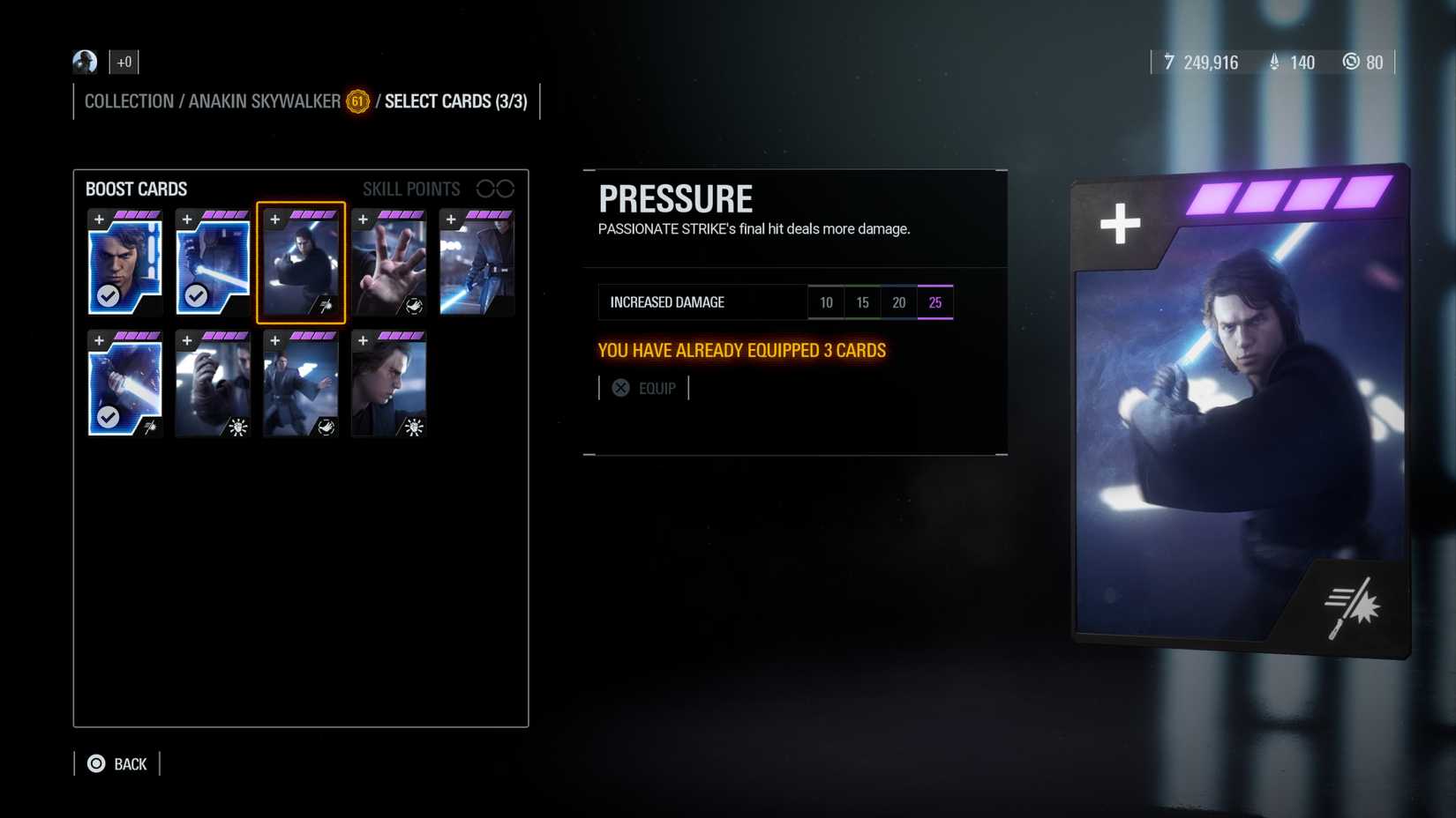 pressure star card