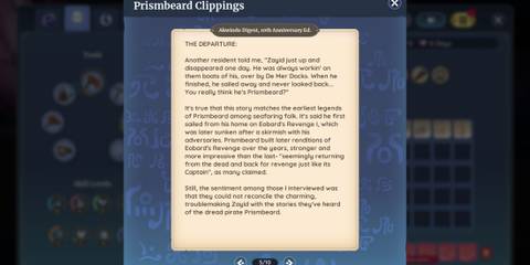 Prismbeard Clipping clue in Palia The True Treasure quest