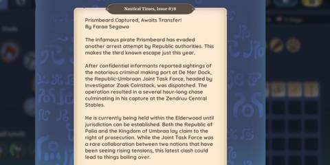 Prismbeard Clipping clue in Palia The True Treasure quest