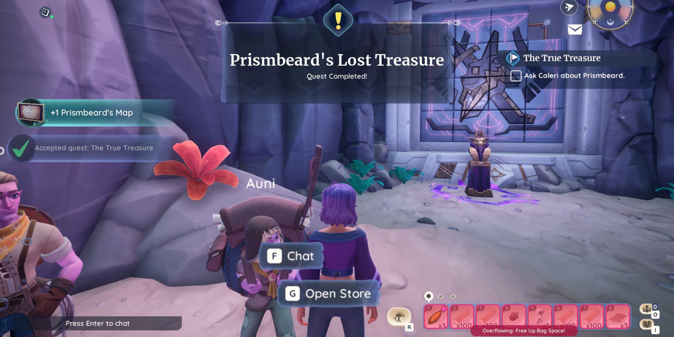 Prismbeard's Lost Treasure quest complete in Palia
