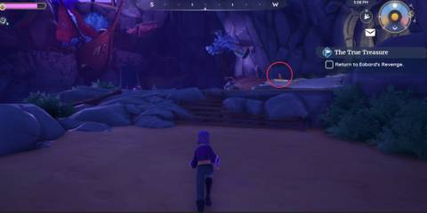 Prismbeard statue location in Shipwreck Cave in Palia's The True Treasure quest