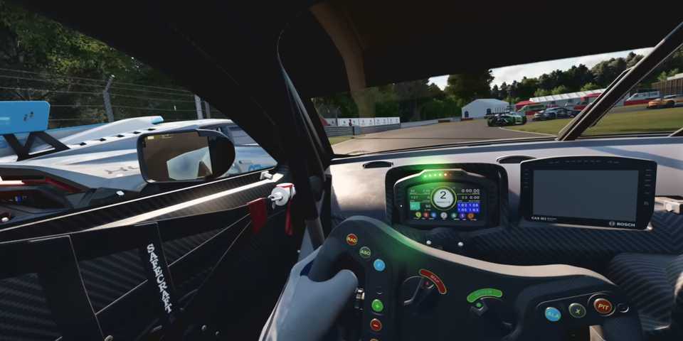 Project Motor Racing driving from inside the car