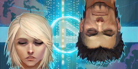 Promo art featuring characters in Front Mission 4