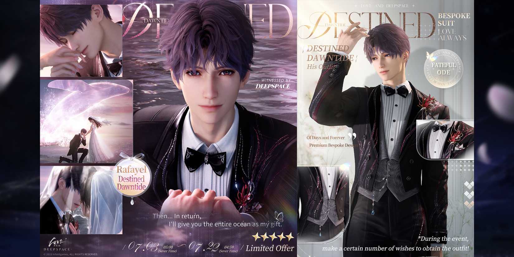 rafayel multi banner witnessed by deepspace in love and deepspace