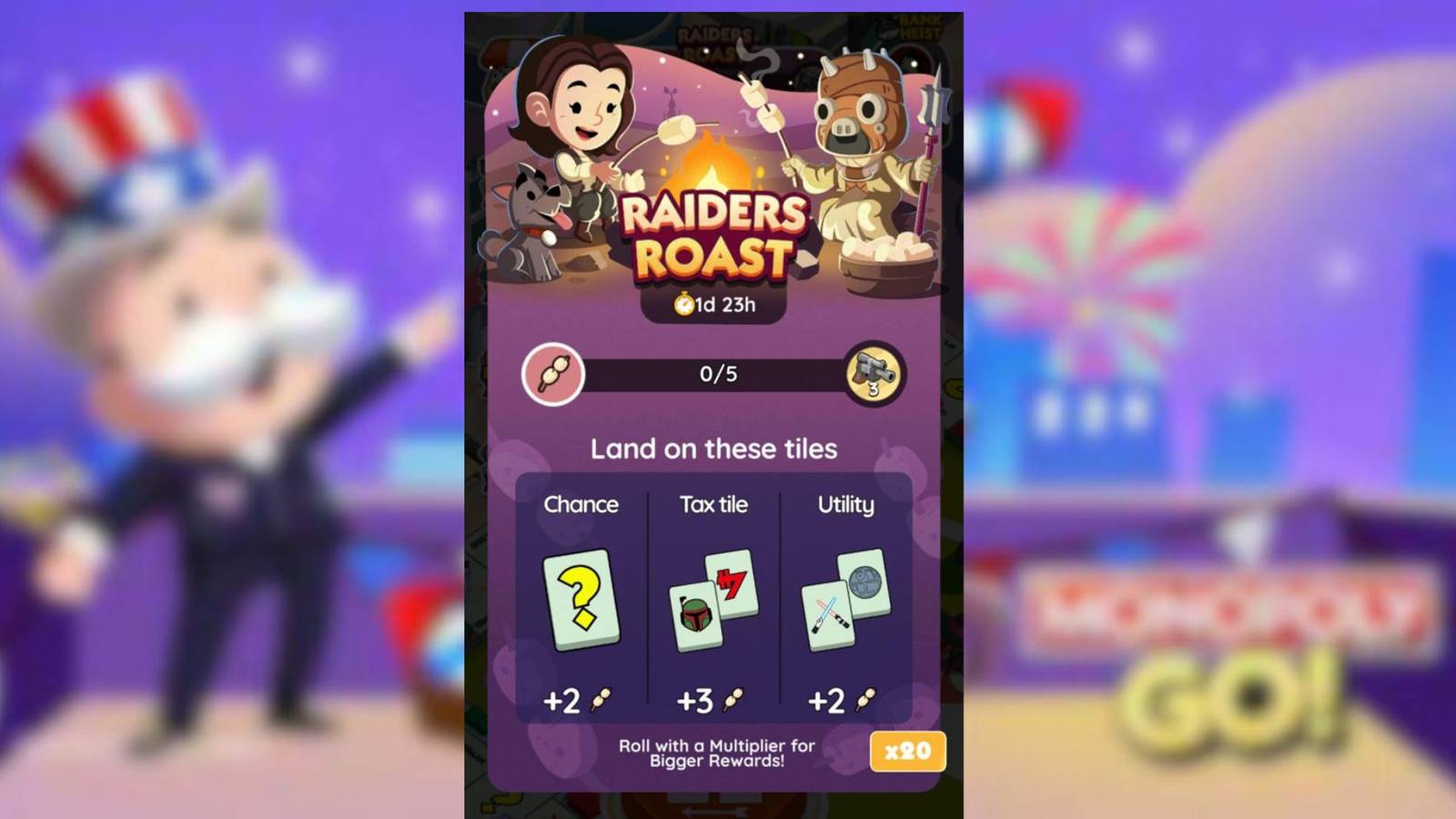 raiders roast monopoly go