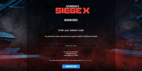Rainbow Six Siege X the code tab