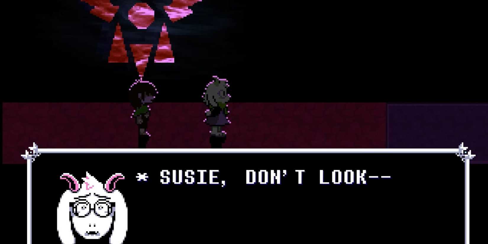 Ralsei tells Susie to not look at the final chapter of the prophecy - Deltarune