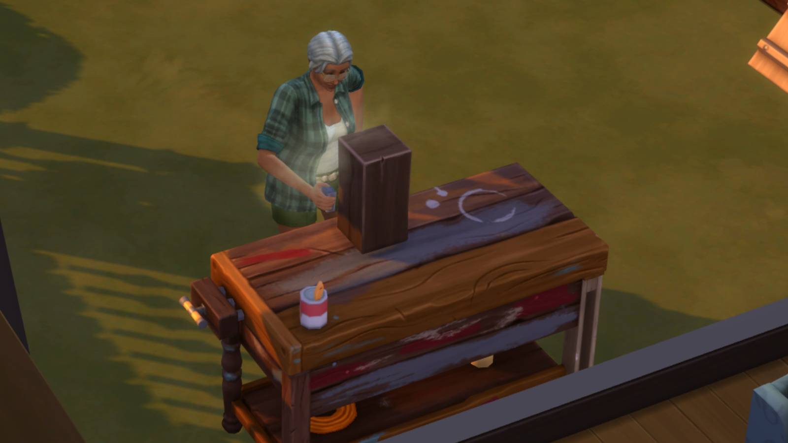 reclaimed woodworking table the sims 4