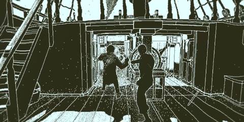 Return of the Obra Dinn one man shooting another