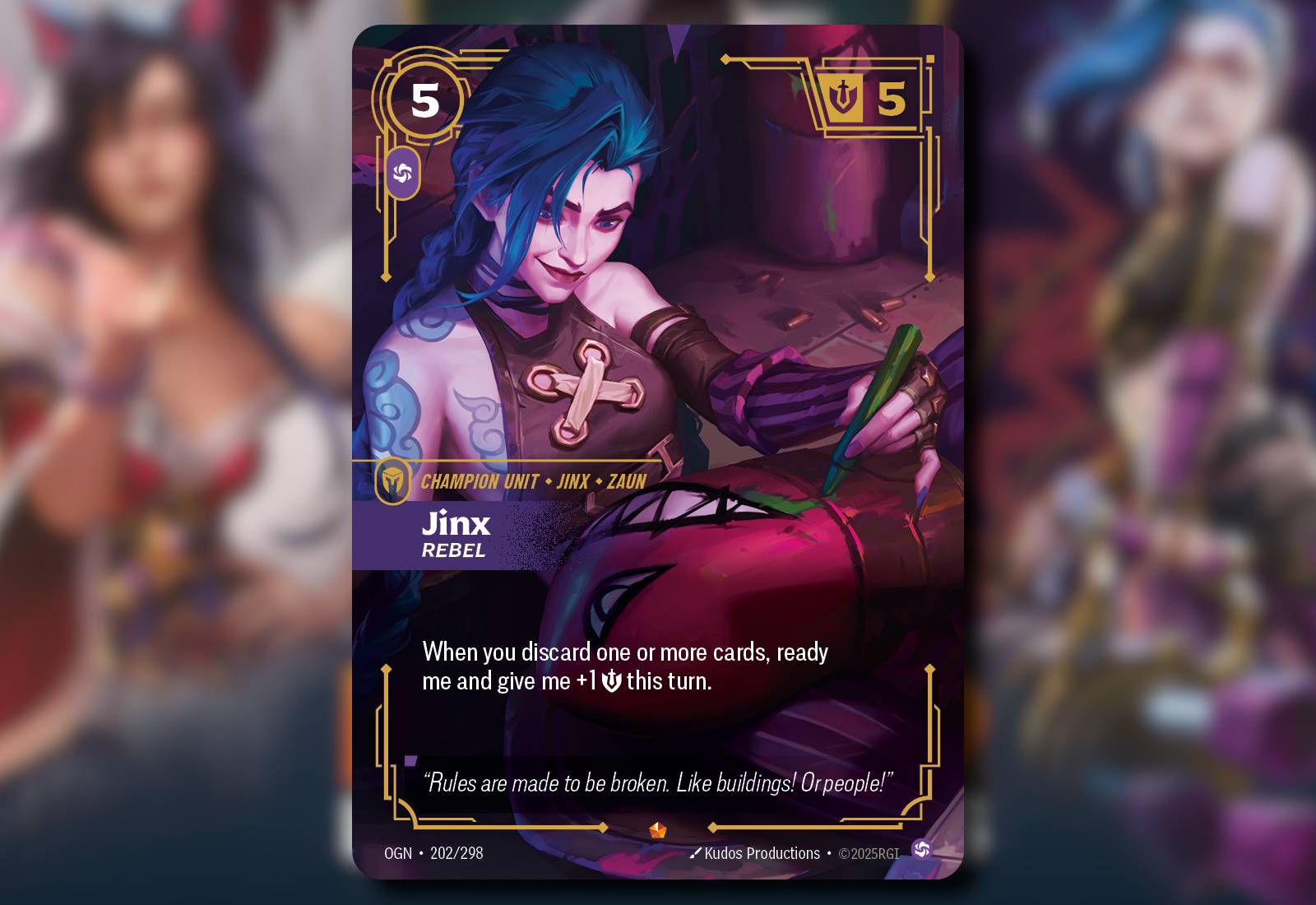 riftbound jinx card Riftbound League of Legends Origins Champion Deck (Jinx) main image 0
