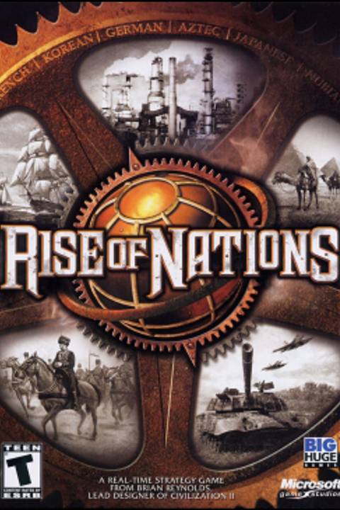 Rise of Nations video game cover art tag