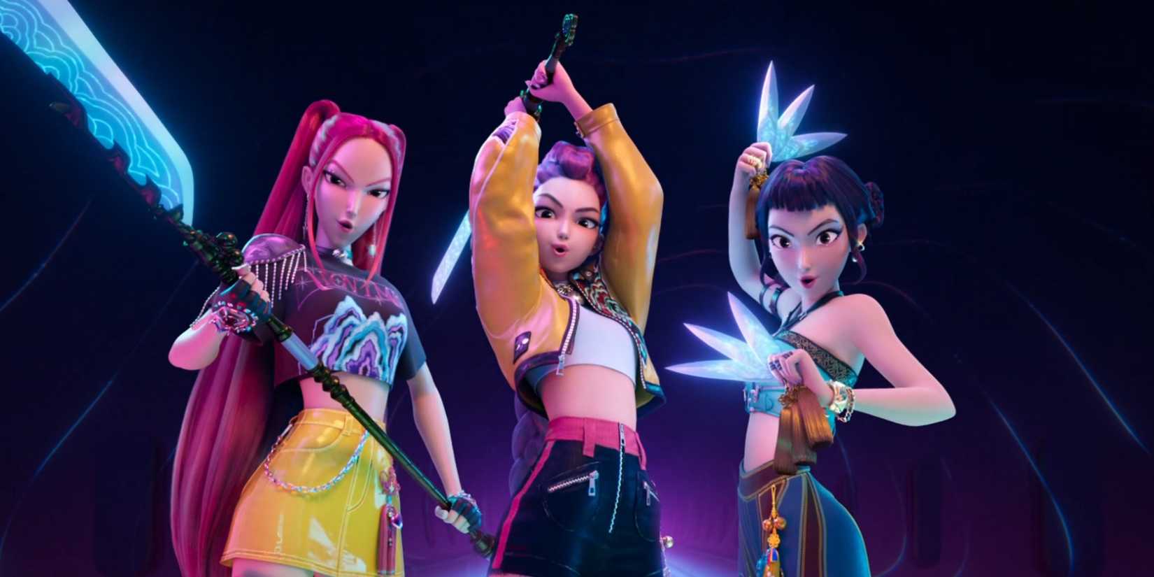 Rumi, Zoey, and Mira Stanced Up in KPop Demon Hunters