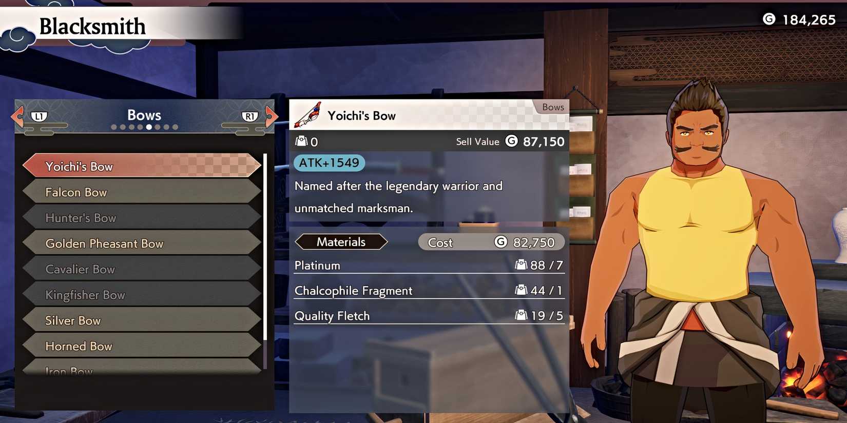 rune-factory-guardians-of-azuma-yoichi-bow-craft-menu