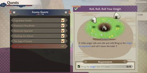 Rune Factory Guardians of Azuma Roll Roll Roll Your Onigiri quest